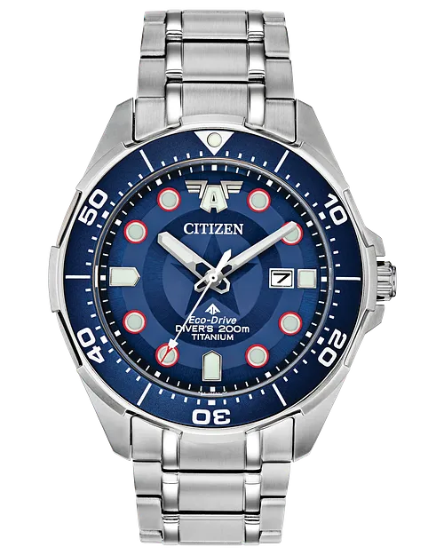 Reloj Citizen Azul Captain America para Caballero BN0208-54W Reloj Citizen Azul Captain America para Caballero BN0208-54W